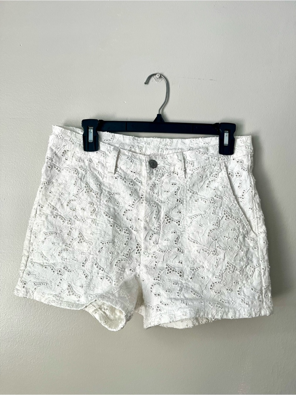 Isabel Marant Etoile Makya Embroidered Jean Shorts